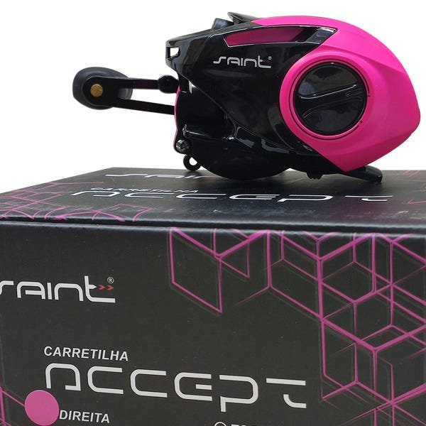 Carretilha Accept 11000 Pink Saint Manivela Lado Direito - 5