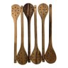 Kit 6 Espumadeiras de Pau 40 Cm Madeira Artesanal Teixeira:marrom-claro - 3