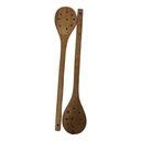 Ver imagem 7 de Kit 6 Espumadeiras de Pau 40 Cm Madeira Artesanal Teixeira:marrom-claro