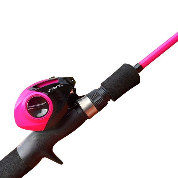 kit Pesca Feminino Rosa Pink Vara e Carretilha 11 Rolamentos Lado Esquedo - 2