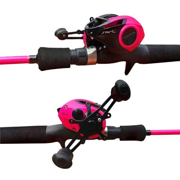 kit Pesca Feminino Rosa Pink Vara e Carretilha 11 Rolamentos Lado Esquedo - 3