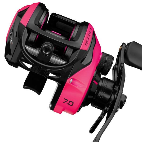 Carretilha Accept Pink Rosa Lado Esquerdo11 rolamentos - 6