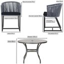 Ver imagem 2 de Mesa e 6 Cadeiras e Noronha Preto E12 Trama Original Prata