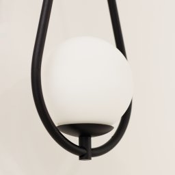 Kit 2 Luminarias Arandela Gota Tubo Botão Globo Vidro Preto - 4