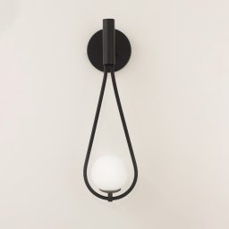 Kit 2 Luminarias Arandela Gota Tubo Botão Globo Vidro Preto - 3
