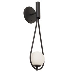 Kit 2 Luminarias Arandela Gota Tubo Botão Globo Vidro Preto - 2