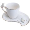 Conjunto de Xicaras Cafe Porcelana Flower Plate Colorido 100ML 35472 - 3