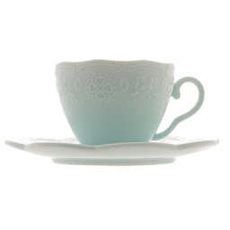 4 Xícaras para Café Wolff Butterfly de Porcelana Azul 120ml - 2