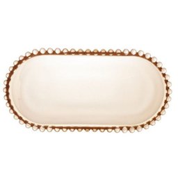 Travessa Cristal OVAL Pearl AMBAR 24X12X2CM WOLF 28408 - 2