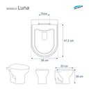 Ver imagem 4 de Assento Sanitário Poliéster Luna Branco para vaso Icasa 6lpf