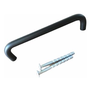 Puxador para Móveis Alça/Trave 128Mm Preto Fosco Kit 4 Peças