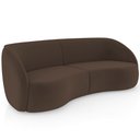 Ver imagem 1 de Sofá 4 Lugares para Sala Living Orgânico 288cm Eron M03 Veludo Marrom - Lyam Decor