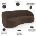 Ver imagem 4 de Sofá 4 Lugares para Sala Living Orgânico 288cm Eron M03 Veludo Marrom - Lyam Decor