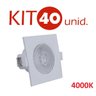 Kit 40 Spot LED Quadrado Embutir 5W 4000K Bn Direcionável - 8