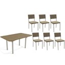 Ver imagem 1 de Mesa Cozinha Elba 160 + 6 Cad Zaria Niquel/Bege Kappesberg