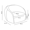 Ver imagem 7 de Poltrona Decorativa Orgânica Luxo Recepção Nuvem - Zahav:bouclê/terra Cota