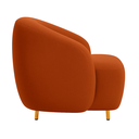 Ver imagem 5 de Poltrona Decorativa Orgânica Luxo Recepção Nuvem - Zahav:bouclê/terra Cota