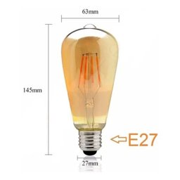 Lâmpada Retrô Filamento Led Vintage ST64 4W 3000k Bivolt - 3
