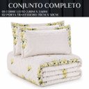 Ver imagem 6 de Cama Posta King Size Azaleia Colcha Luxo 300 Fios Estampada:amarelo