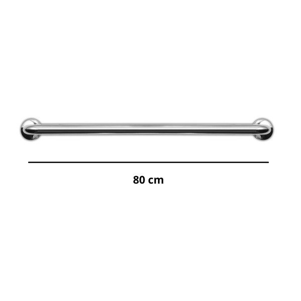 Barra de Apoio Inox 80 cm De Parede para Banheiro Idoso - 3