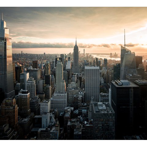 Empire State Ii Canaleta 80x73cm Preta