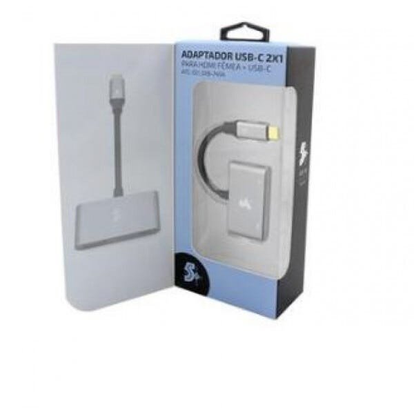 Cabo Adaptador Usb 3.1 Tipo C + Hdmi Fêmea 4k + Usb-c Pd 5+ - 3