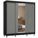 Ver imagem 3 de Guarda-Roupa Casal com Pés 3 Portas de Correr com Espelho Reno Madesa