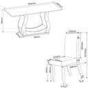 Ver imagem 7 de Conjunto de Sala de Jantar Mesa Veneto 1,60m 6 Cadeiras