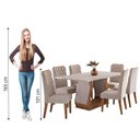 Ver imagem 6 de Conjunto de Sala de Jantar Mesa Veneto 1,60m 6 Cadeiras