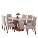 Ver imagem 1 de Conjunto de Sala de Jantar Mesa Veneto 1,60m 6 Cadeiras