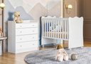Ver imagem 1 de Quarto Infantil Lua Encantada Berço e Cômoda Trocador Branco