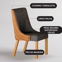 Ver imagem 7 de Mesa de Jantar Belle 1,80x1,00m Orgânica Cinamomo Off-white com Kit 4 Cadeiras para Mesa de Jantar B