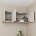 Ver imagem 5 de Módulo Planejado Ponte Casal para Guarda Roupa 100% MDF 3 Portas Orion CabeCasa MadeiraOriginals Bege/Aveia
