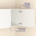 Ver mais imagens de Módulo Planejado Ponte Casal para Guarda Roupa 100% MDF 3 Portas Orion CabeCasa MadeiraOriginals Bege/Aveia