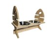 Comedouro E Bebedouro Gato Pet Modelo Peixe Tigela Inox - 2