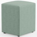 Ver imagem 1 de Puff Quadrado Decorativo Sala de Estar L02 Linho Verde Menta - Lyam Decor