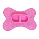 Ver imagem 2 de Kit Tapete Rosa Flor Comedouro/bebedouro Duplo 300ml