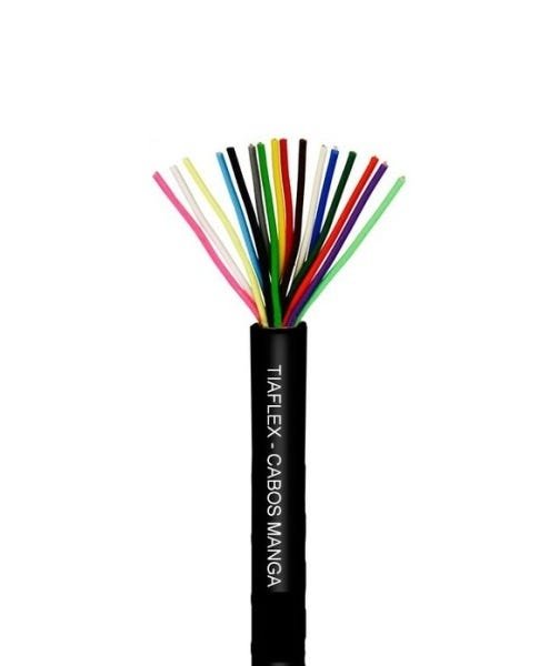 Cabo Manga SB 6 Vias x 26 AWG Preto Tiaflex 100 metros - 1