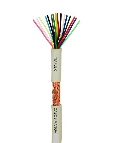 Cabo Manga BT 6 Vias x 22 AWG Bege Tiaflex 100 metros - 1