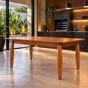 Ver imagem 3 de Mesa de Jantar Madeira Maciça 6 Lugares Berlim 160cm Tampo Laminado