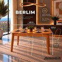 Ver imagem 4 de Mesa de Jantar Madeira Maciça 6 Lugares Berlim 160cm Tampo Laminado