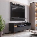 Ver imagem 2 de Rack para Sala de Estar Serena com Painel para Tv Gaby M05 Preto - Inoviza