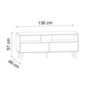 Ver imagem 7 de Rack para Sala de Estar Serena com Painel para Tv Gaby M05 Preto - Inoviza