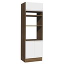 Ver imagem 1 de Torre Quente Armário de Cozinha 70 cm 3 Portas Rustic/Branco Glamy Madesa
