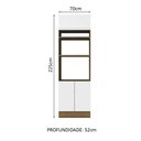 Ver imagem 3 de Torre Quente Armário de Cozinha 70 cm 3 Portas Rustic/Branco Glamy Madesa