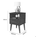 Ver imagem 2 de Mesa de Cabeceira 1 Gaveta Retrô Pérola Branco