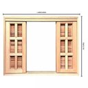 Ver imagem 3 de Janela de Madeira Veneziana de Correr Reto Padrão Cedro Batentes de 14 Cm-1.60(l)x1.20(a)