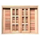 Ver imagem 5 de Janela de Madeira Veneziana de Correr Reto Padrão Cedro Batentes de 14 Cm-1.60(l)x1.20(a)