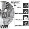 Exaustores Axiais 40 cm Qualitas EQ400 M4 Alta Temperatura Até 100 ºC Monofásico - 2