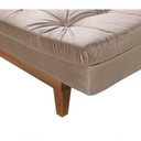 Ver imagem 7 de Sofá Cama Versátil 3 Lugares Império Reclinável Pés Madeira Espuma D33 Suede Chocolate 377